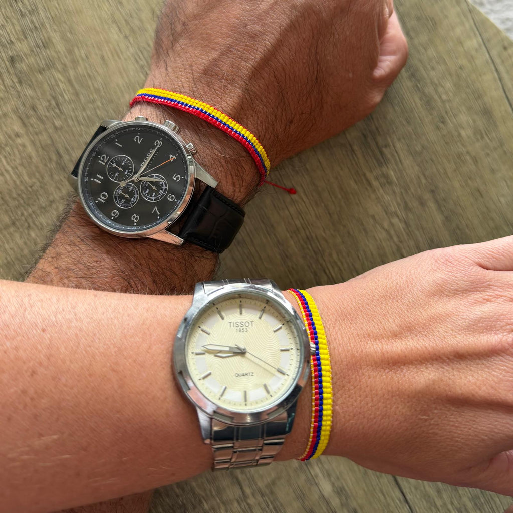 World Cup 2026 Colombia Flag Bracelet — Handwoven Miyuki Beads | Taller del Sol
